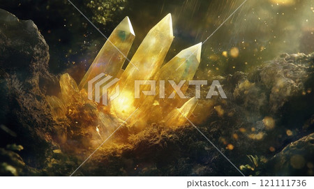 background with crystals in a fantasy style background with crystals in a fantasy style 121111736
