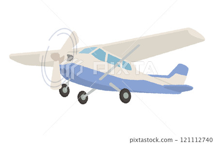 天空中飛翔的小飛機插畫 121112740