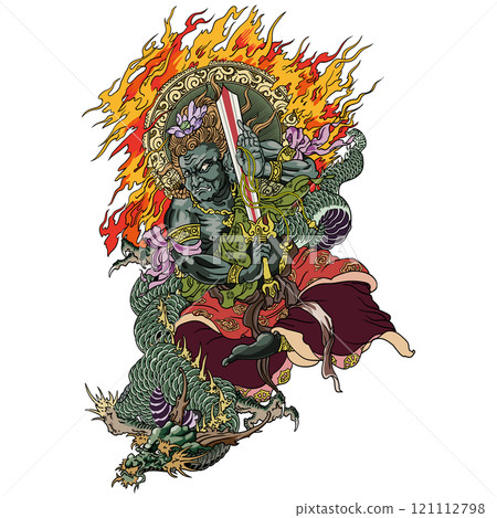 【不動明王與龍】-【我的風格校長】 121112798