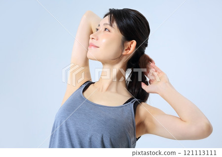 Women's exercise and stretching image 121113111