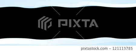 vector winter horizontal banner with snow caps isolated on black background. winter snow border or frame for winter sale or christmas banner design template. 121113785