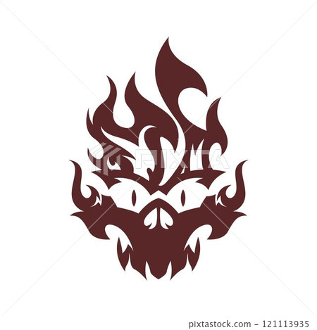 Skull icon logo design 121113935