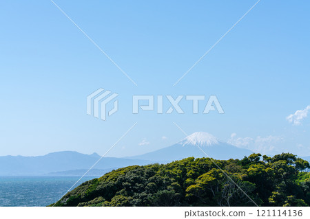 Clear blue sky and Mt. Fuji Clear blue sky and Mt. Fuji 121114136