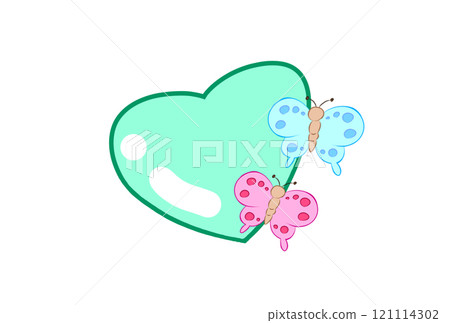 Cute butterfly brothers and hearts Cute butterfly brothers and hearts 121114302