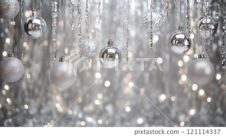Golden glittering Christmas tree 121114337