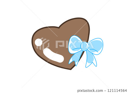 Heart with blue ribbon Heart with blue ribbon 121114564