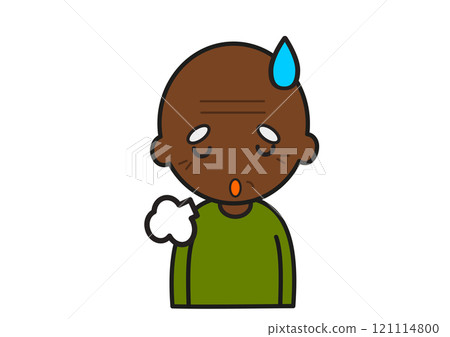 Black grandfather sighing Black grandfather sighing 121114800