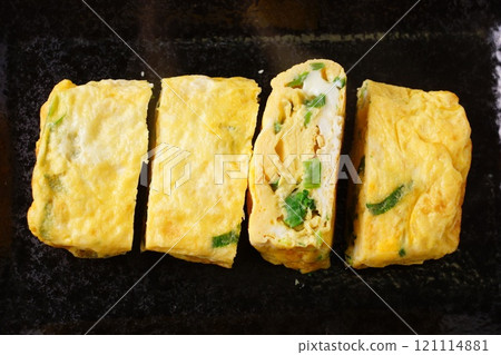 Egg roll with green onion Egg roll with green onion 121114881