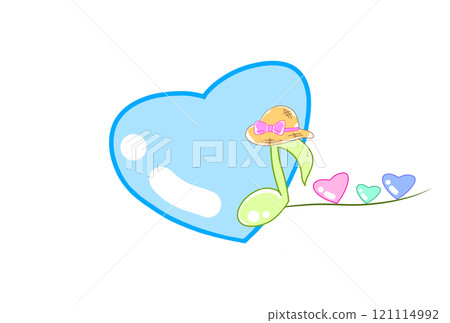 Cute hearts and musical notes 121114992