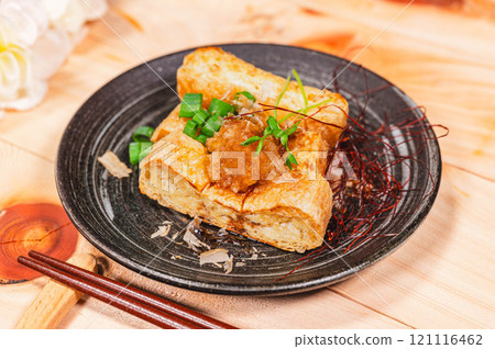 Grilled Tochio fried tofu with grated daikon radish Grilled Tochio fried tofu with grated daikon radish 121116462