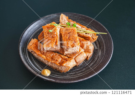 Simmered Tochioage with mustard Simmered Tochioage with mustard 121116471