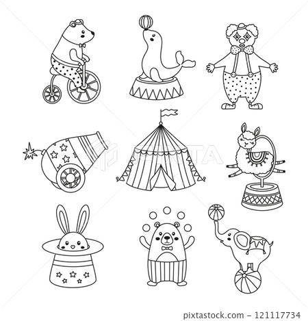 outline circus set 121117734