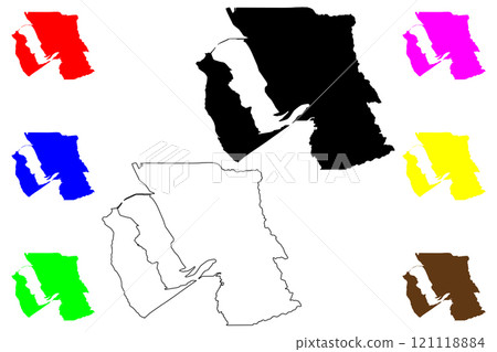 Davis County, State of Utah (U.S. county, United States of America, USA, U.S., US) map vector illustration, scribble sketch Davis map 121118884