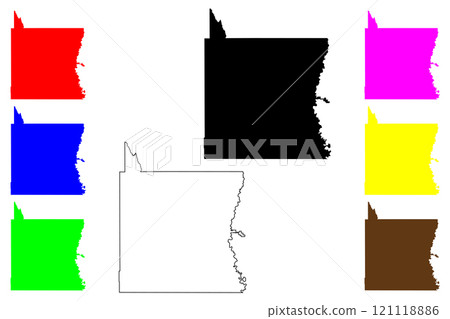 Emery County, State of Utah (U.S. county, United States of America, USA, U.S., US) map vector illustration, scribble sketch Emery map 121118886