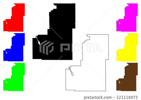 Sanpete County, State of Utah (U.S. county, United States of America, USA, U.S., US) map vector illustration, scribble sketch Sanpete map 121118973