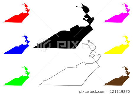 Bristol city County, Commonwealth of Virginia (Independent city, U.S. county, United States of America, USA, U.S., US) map vector illustration, scribble sketch Bristol map 121119270