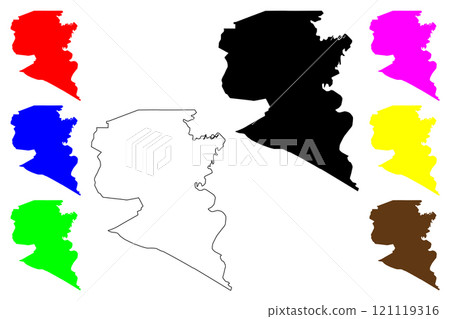 Franklin city County, Commonwealth of Virginia (Independent city, U.S. county, United States of America, USA, U.S., US) map vector illustration, scribble sketch Franklin map 121119316