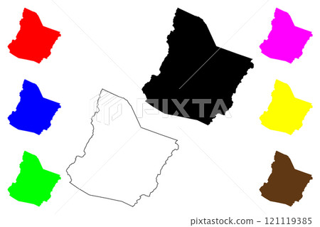 Highland County, Commonwealth of Virginia (U.S. county, United States of America, USA, U.S., US) map vector illustration, scribble sketch Highland map 121119385