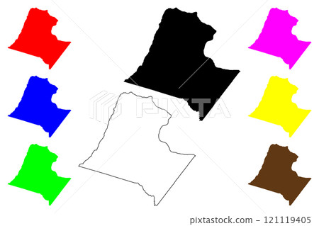 Loudoun County, Commonwealth of Virginia (U.S. county, United States of America, USA, U.S., US) map vector illustration, scribble sketch Loudoun map 121119405