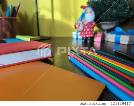 various items on the office desk . High-quality photo various items on the office desk . High-quality photo 121119417