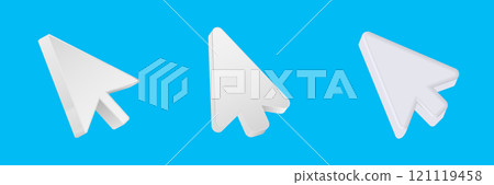 White computer mouse arrows in various angles White computer mouse arrows in various angles 121119458
