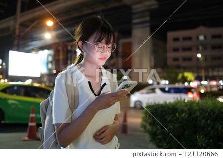 Asian Woman with Smart Phone Asian Woman with Smart Phone 121120666