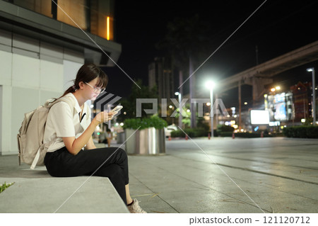 Asian Woman with Smart Phone 121120712