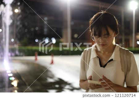 Asian Woman with Smart Phone 121120714