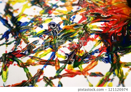 Colorful abstract background. Color spots on a light background.  121120974