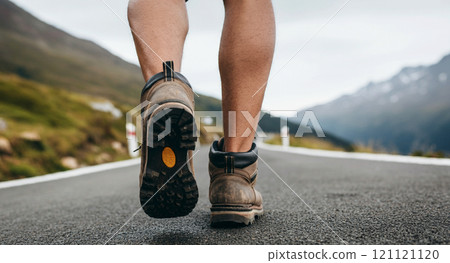 一個人走路的後視圖 121121120