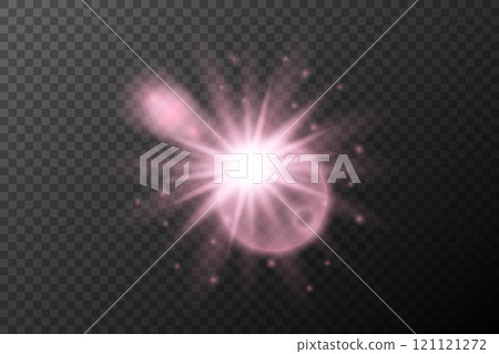 bright glowing light effect on transparent background 121121272