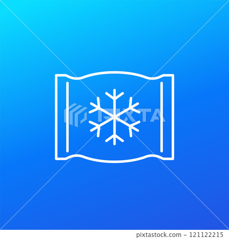 frozen bag, ice pack line icon frozen bag, ice pack line icon 121122215