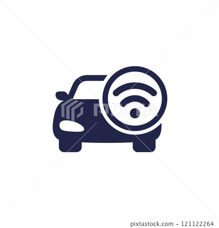 smart car icon on white 121122264