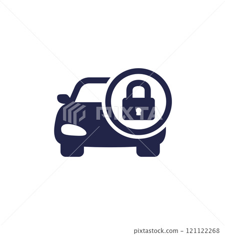 car lock icon on white 121122268
