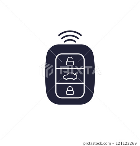 smart car key icon on white smart car key icon on white 121122269