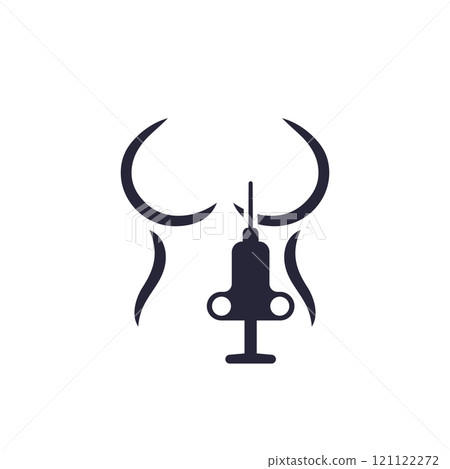 Biopsy of breast tissue icon, vector 121122272