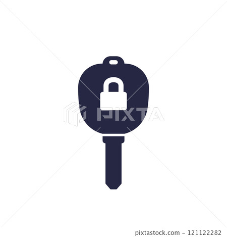 car key icon, vector picogram on white 121122282