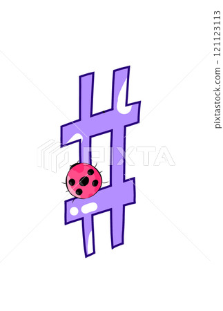 Musical notation with ladybug 121123113