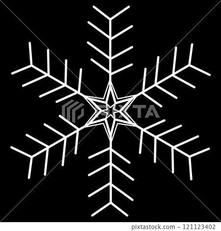 White snowflake illustration White snowflake illustration 121123402