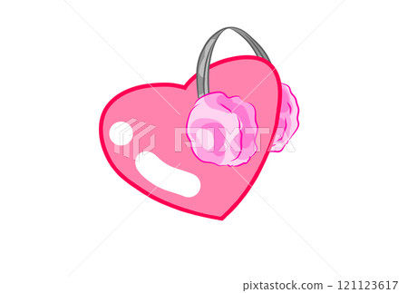 Heart with ear muffler Heart with ear muffler 121123617