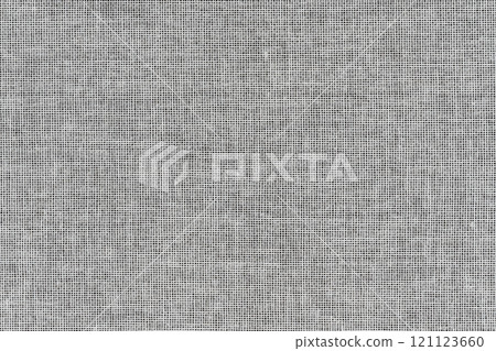 Gray color wovenhand abstract textile pattern for background. Macro photography table top view of grey colour surface fabric material, colored background texture of cloth for moderate design element 121123660