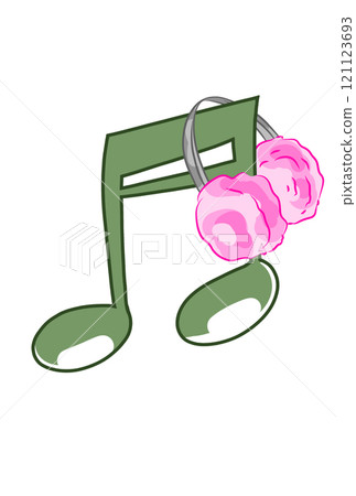 帶有消音器的音符 121123693