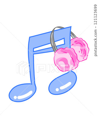 Musical note with earmuffs Musical note with earmuffs 121123699