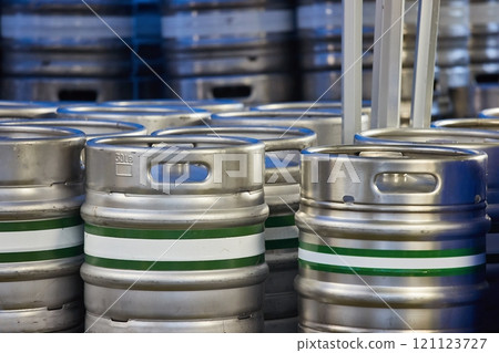 Barrels, beer kegs 121123727