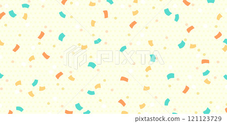 Polka dot pattern colorful confetti pattern background (vector bright and pop design material) 121123729