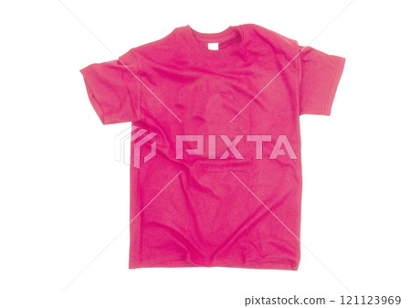 Pink T-shirt blank white background Pink T-shirt blank white background 121123969