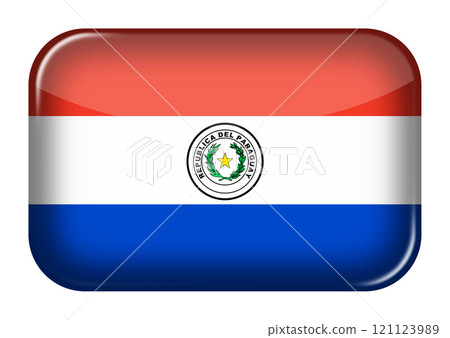 Paraguay web icon rectangle button 121123989