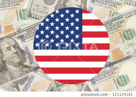 UK United Kingdom flag on Euro banknotes money, finance investment business. UK United Kingdom flag on Euro banknotes money, finance investment business. 121124181