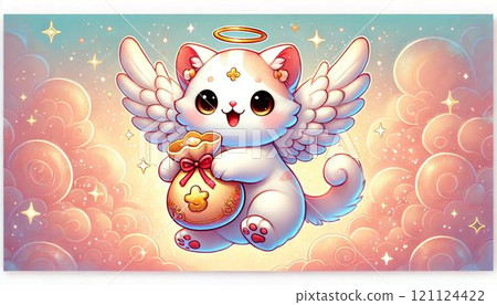 Angel cat that brings good fortune 121124422