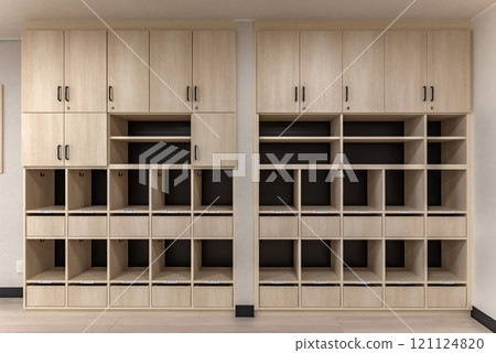 Wooden built-in storage furniture 121124820